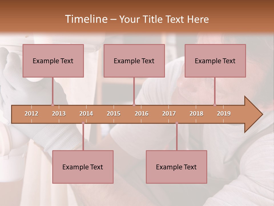 A Man Working On A Pipe In A Kitchen PowerPoint Template