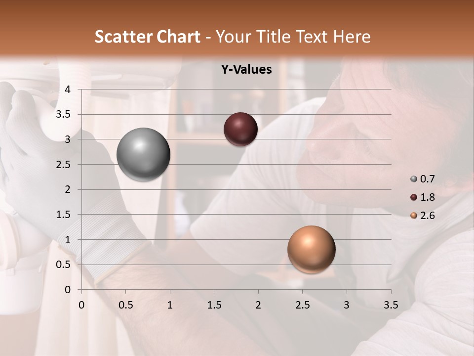 A Man Working On A Pipe In A Kitchen PowerPoint Template