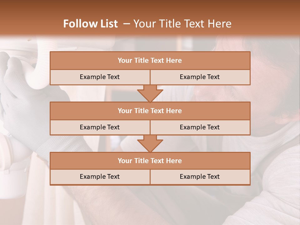 A Man Working On A Pipe In A Kitchen PowerPoint Template