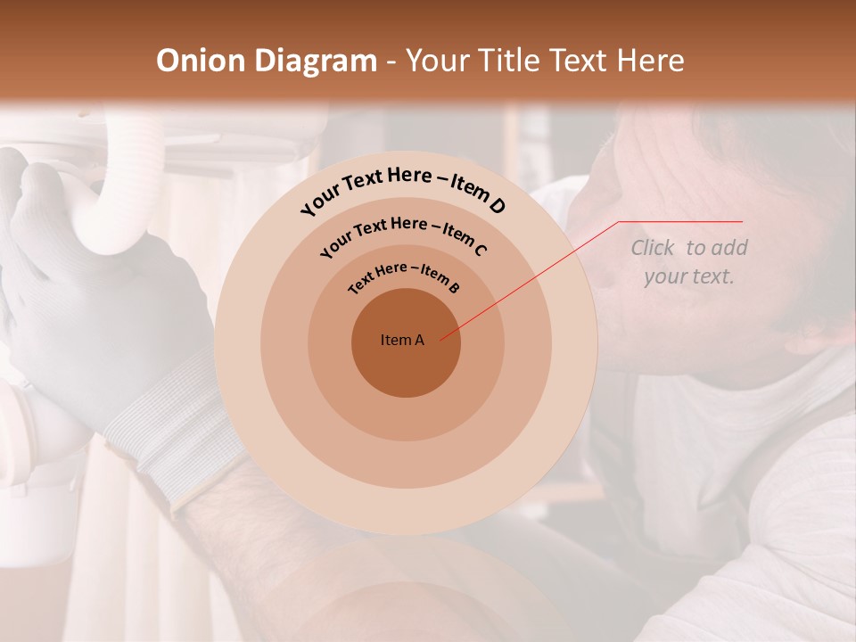 A Man Working On A Pipe In A Kitchen PowerPoint Template