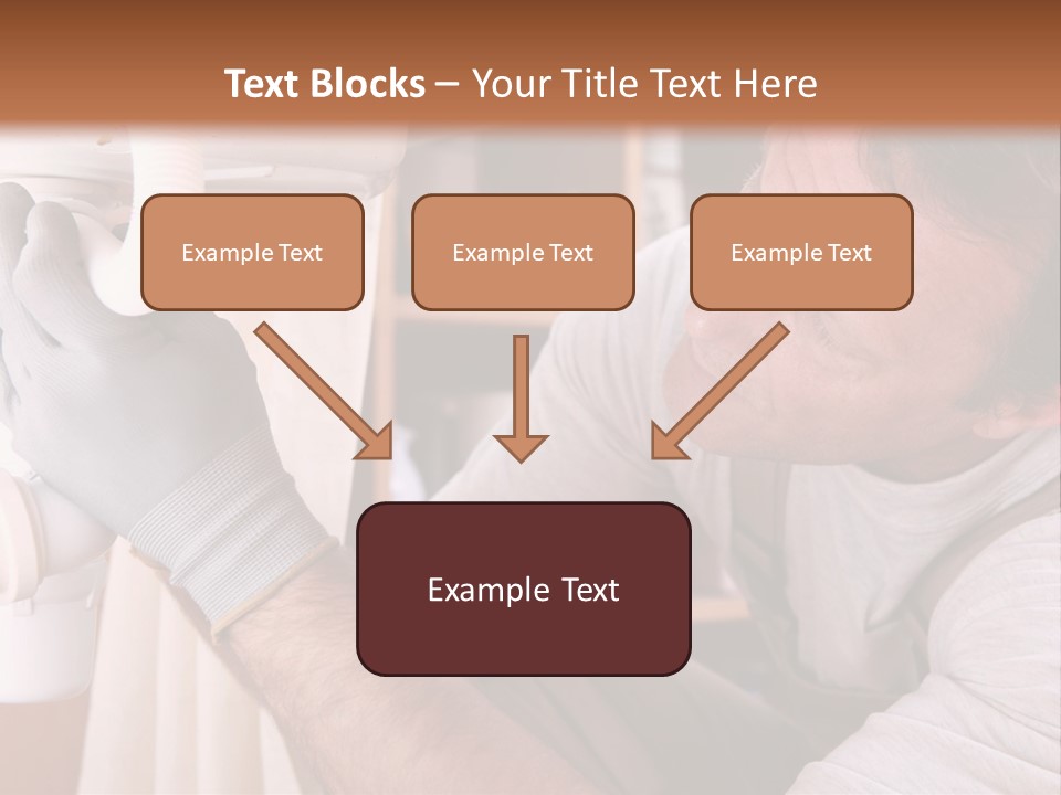A Man Working On A Pipe In A Kitchen PowerPoint Template
