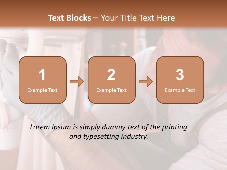 A Man Working On A Pipe In A Kitchen PowerPoint Template