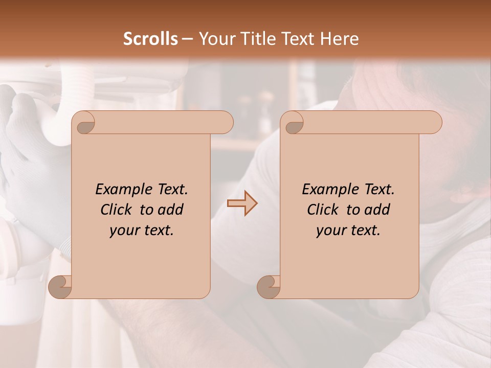 A Man Working On A Pipe In A Kitchen PowerPoint Template