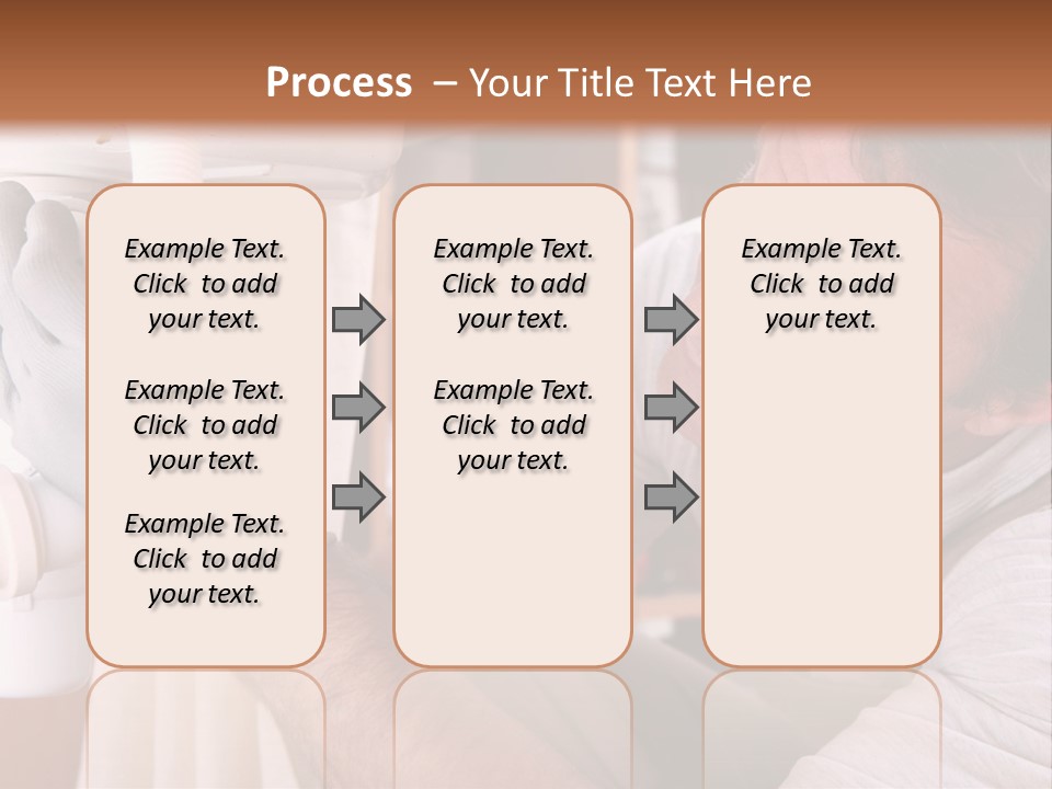 A Man Working On A Pipe In A Kitchen PowerPoint Template