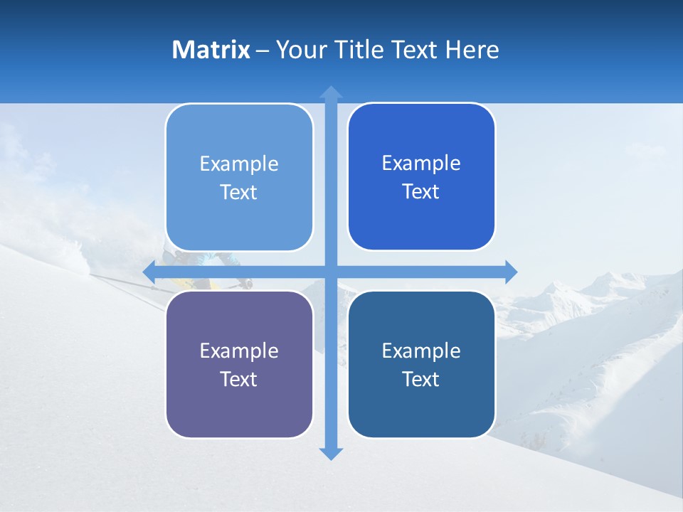 A Person Riding Skis Down A Snow Covered Slope PowerPoint Template