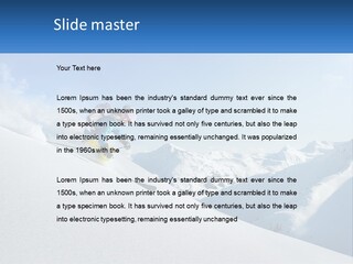 A Person Riding Skis Down A Snow Covered Slope PowerPoint Template