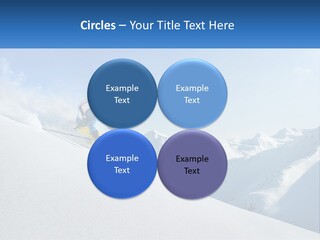 A Person Riding Skis Down A Snow Covered Slope PowerPoint Template