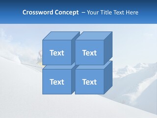 A Person Riding Skis Down A Snow Covered Slope PowerPoint Template