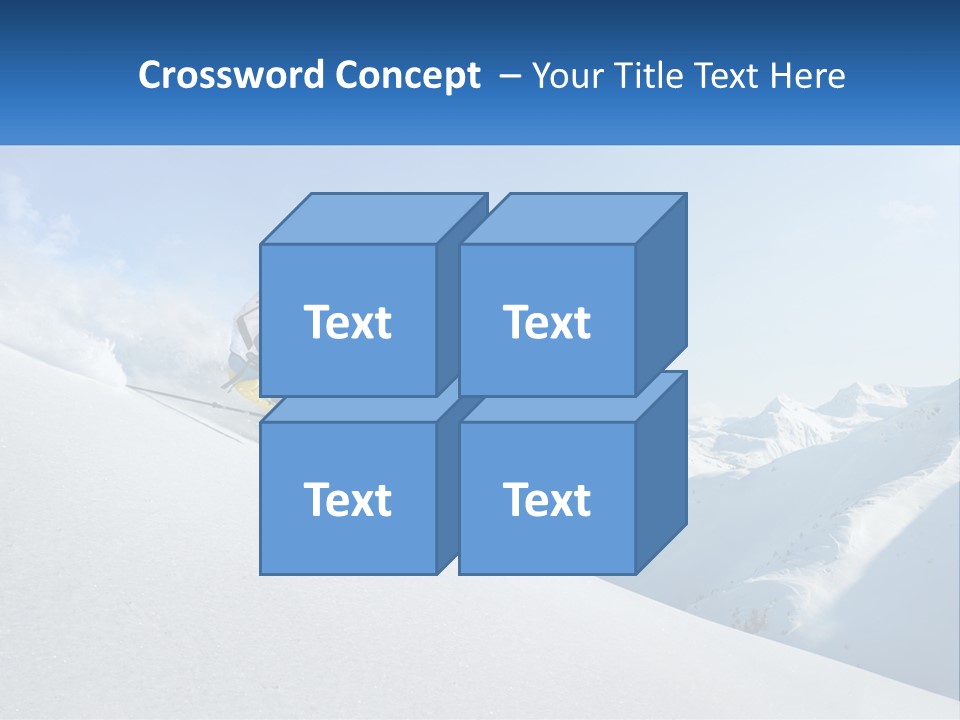 A Person Riding Skis Down A Snow Covered Slope PowerPoint Template