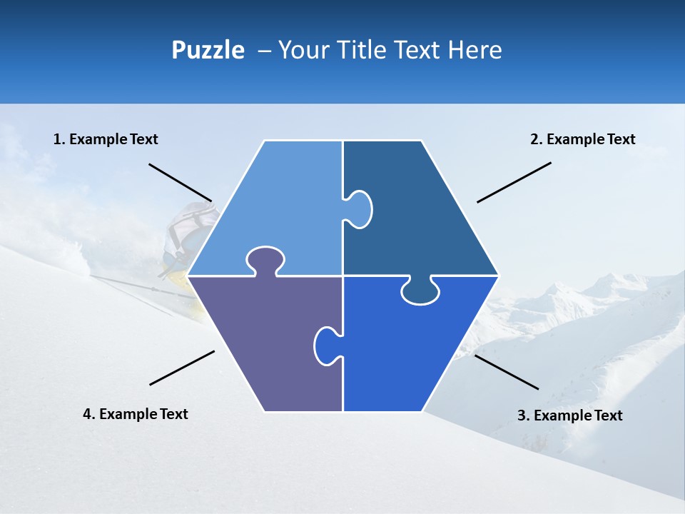 A Person Riding Skis Down A Snow Covered Slope PowerPoint Template