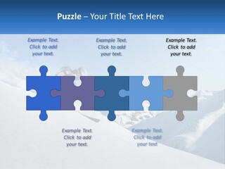 A Person Riding Skis Down A Snow Covered Slope PowerPoint Template