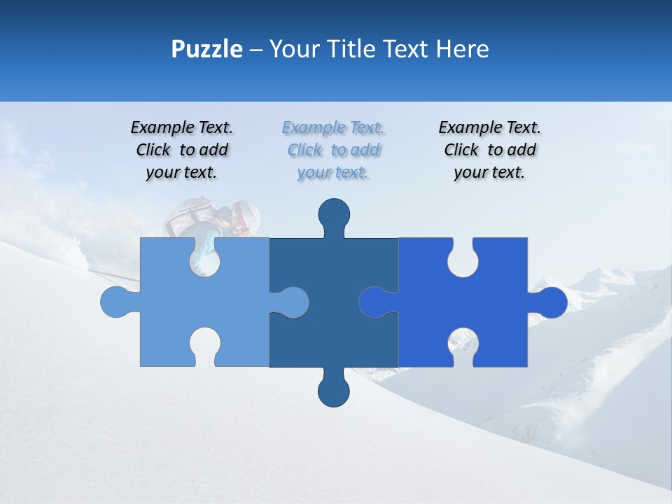 A Person Riding Skis Down A Snow Covered Slope PowerPoint Template