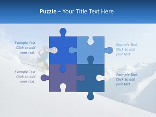 A Person Riding Skis Down A Snow Covered Slope PowerPoint Template