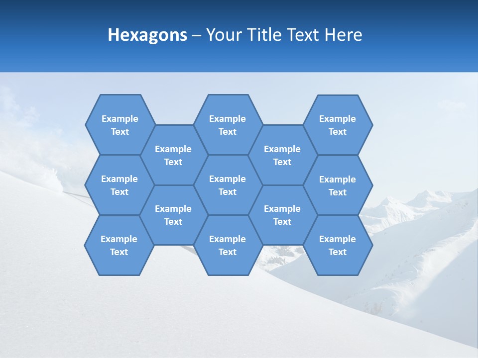 A Person Riding Skis Down A Snow Covered Slope PowerPoint Template