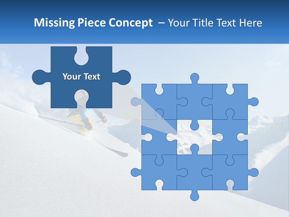 A Person Riding Skis Down A Snow Covered Slope PowerPoint Template