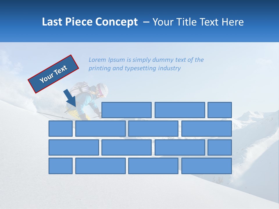 A Person Riding Skis Down A Snow Covered Slope PowerPoint Template