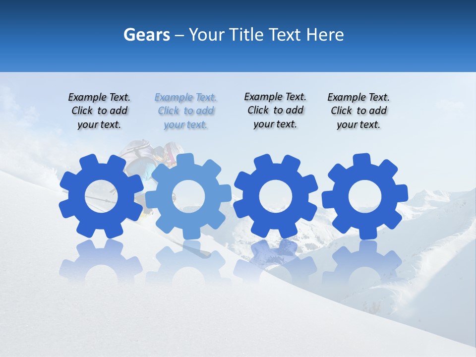 A Person Riding Skis Down A Snow Covered Slope PowerPoint Template