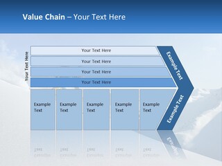 A Person Riding Skis Down A Snow Covered Slope PowerPoint Template