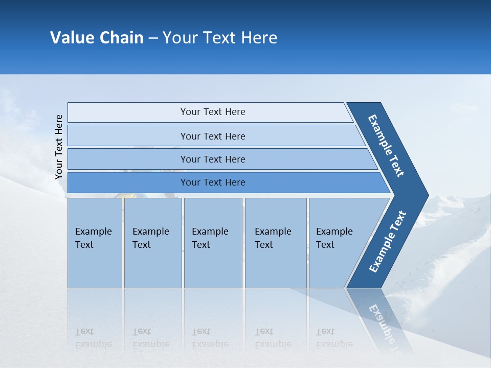 A Person Riding Skis Down A Snow Covered Slope PowerPoint Template