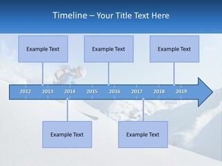 A Person Riding Skis Down A Snow Covered Slope PowerPoint Template