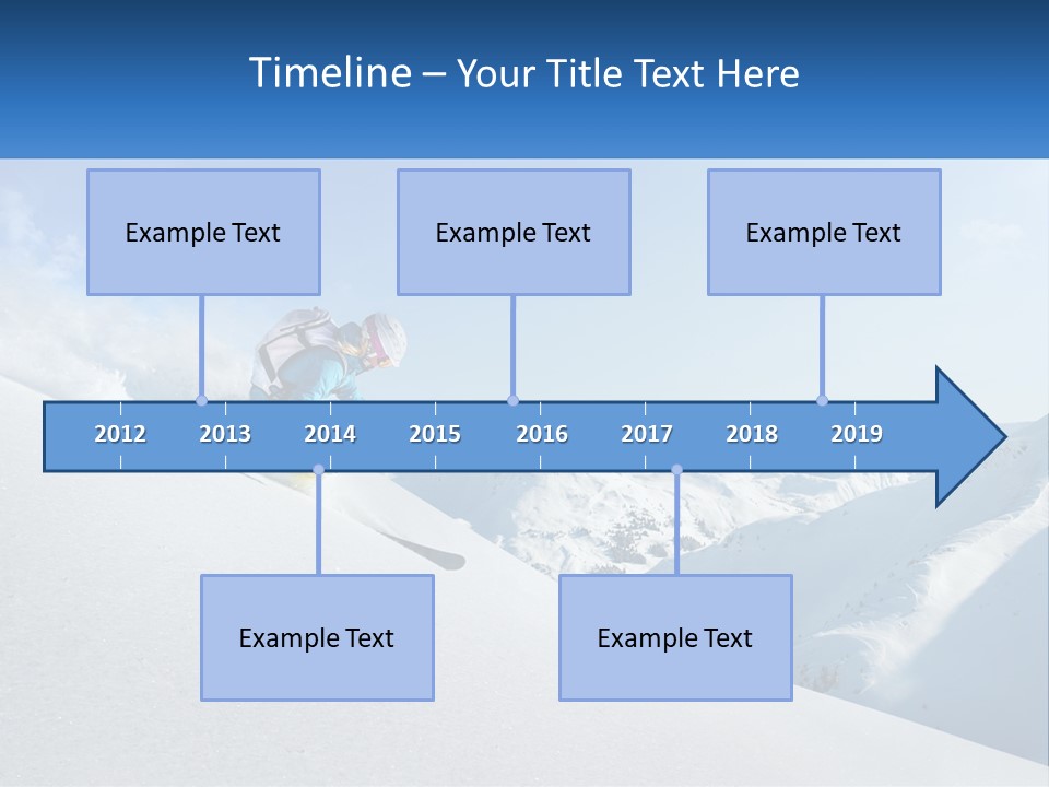 A Person Riding Skis Down A Snow Covered Slope PowerPoint Template