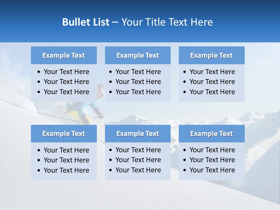 A Person Riding Skis Down A Snow Covered Slope PowerPoint Template