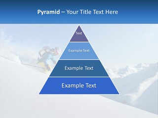 A Person Riding Skis Down A Snow Covered Slope PowerPoint Template