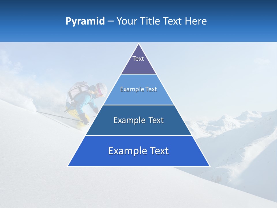 A Person Riding Skis Down A Snow Covered Slope PowerPoint Template