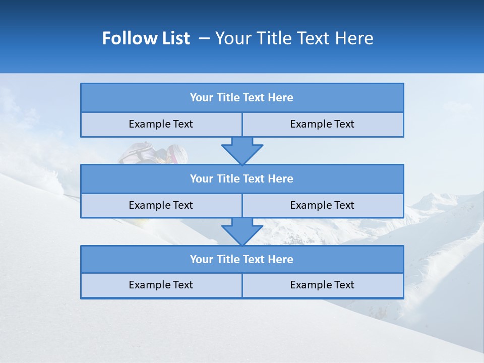 A Person Riding Skis Down A Snow Covered Slope PowerPoint Template