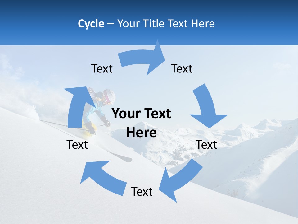 A Person Riding Skis Down A Snow Covered Slope PowerPoint Template