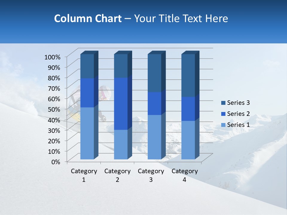 A Person Riding Skis Down A Snow Covered Slope PowerPoint Template