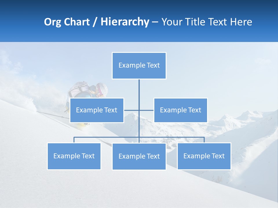 A Person Riding Skis Down A Snow Covered Slope PowerPoint Template