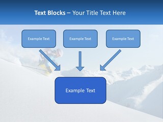 A Person Riding Skis Down A Snow Covered Slope PowerPoint Template