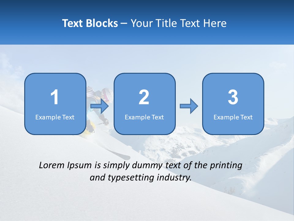 A Person Riding Skis Down A Snow Covered Slope PowerPoint Template