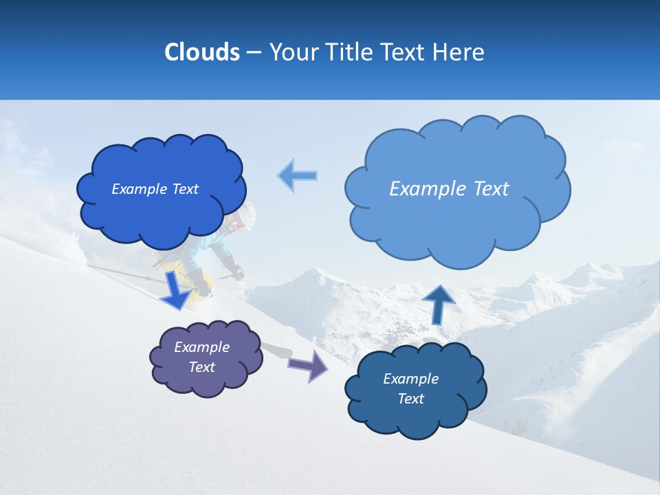A Person Riding Skis Down A Snow Covered Slope PowerPoint Template
