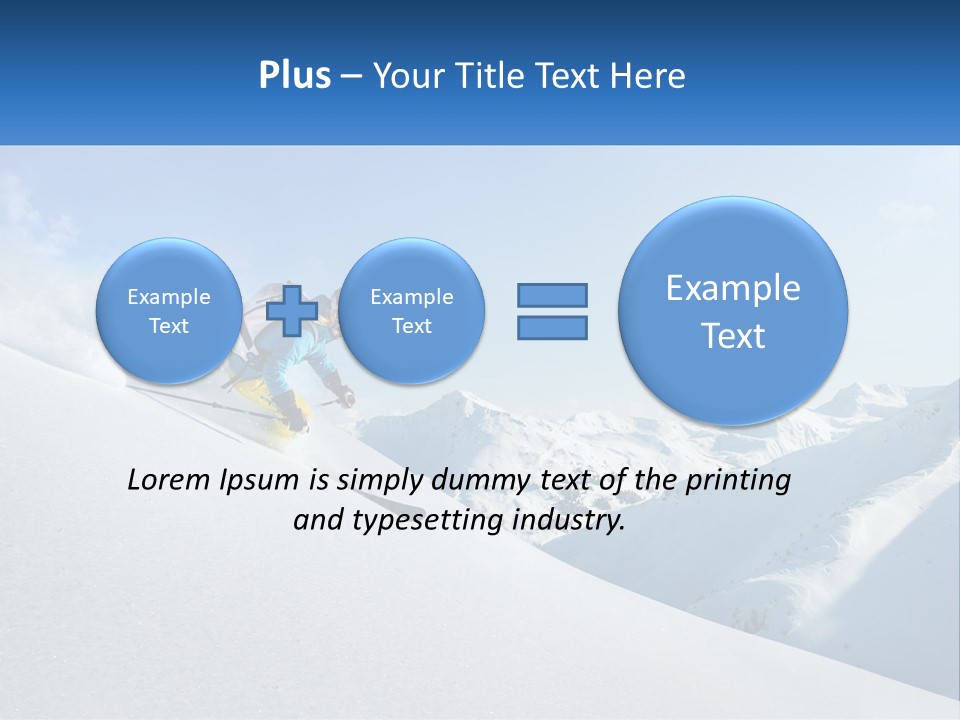 A Person Riding Skis Down A Snow Covered Slope PowerPoint Template