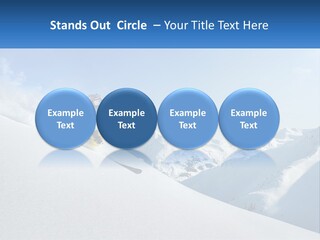 A Person Riding Skis Down A Snow Covered Slope PowerPoint Template