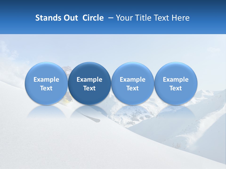 A Person Riding Skis Down A Snow Covered Slope PowerPoint Template