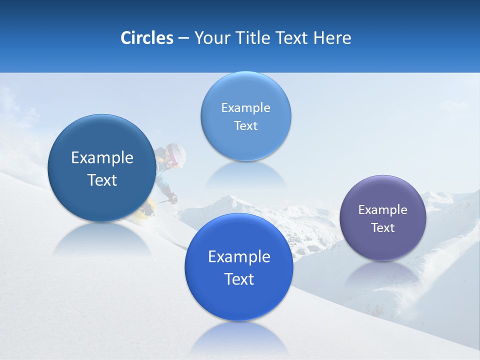 A Person Riding Skis Down A Snow Covered Slope PowerPoint Template