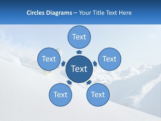 A Person Riding Skis Down A Snow Covered Slope PowerPoint Template