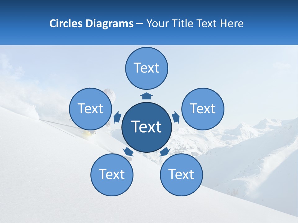 A Person Riding Skis Down A Snow Covered Slope PowerPoint Template