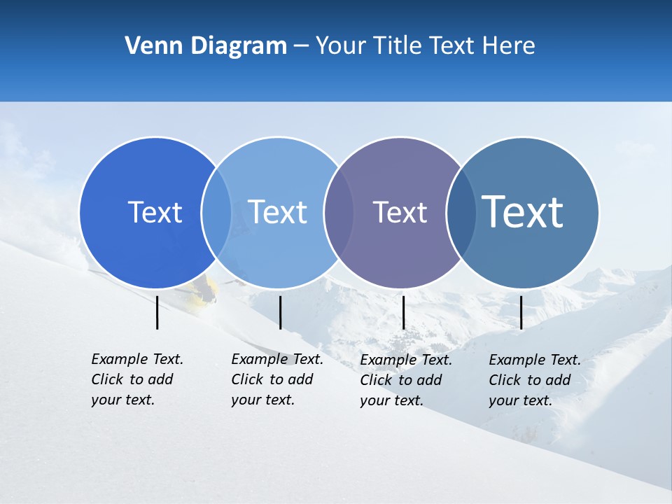 A Person Riding Skis Down A Snow Covered Slope PowerPoint Template