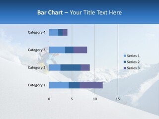 A Person Riding Skis Down A Snow Covered Slope PowerPoint Template