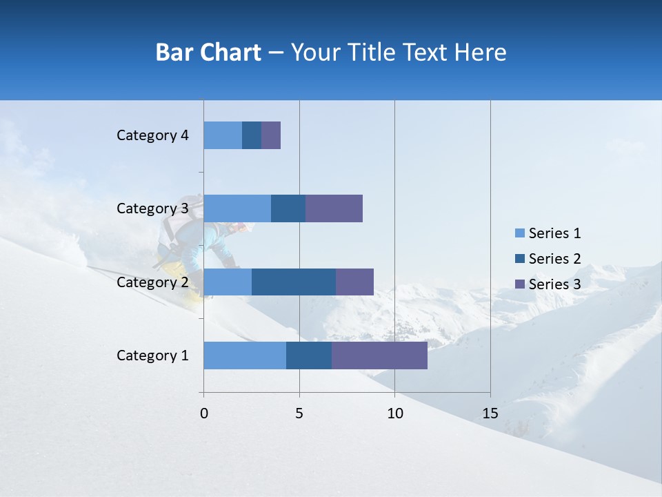 A Person Riding Skis Down A Snow Covered Slope PowerPoint Template