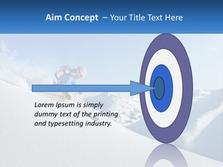 A Person Riding Skis Down A Snow Covered Slope PowerPoint Template