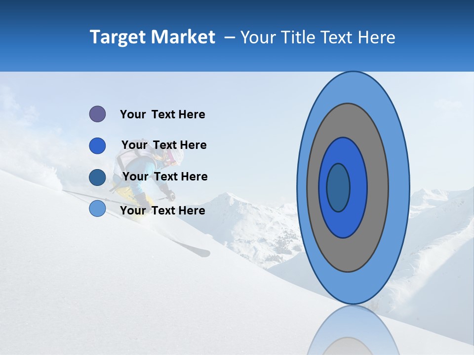 A Person Riding Skis Down A Snow Covered Slope PowerPoint Template