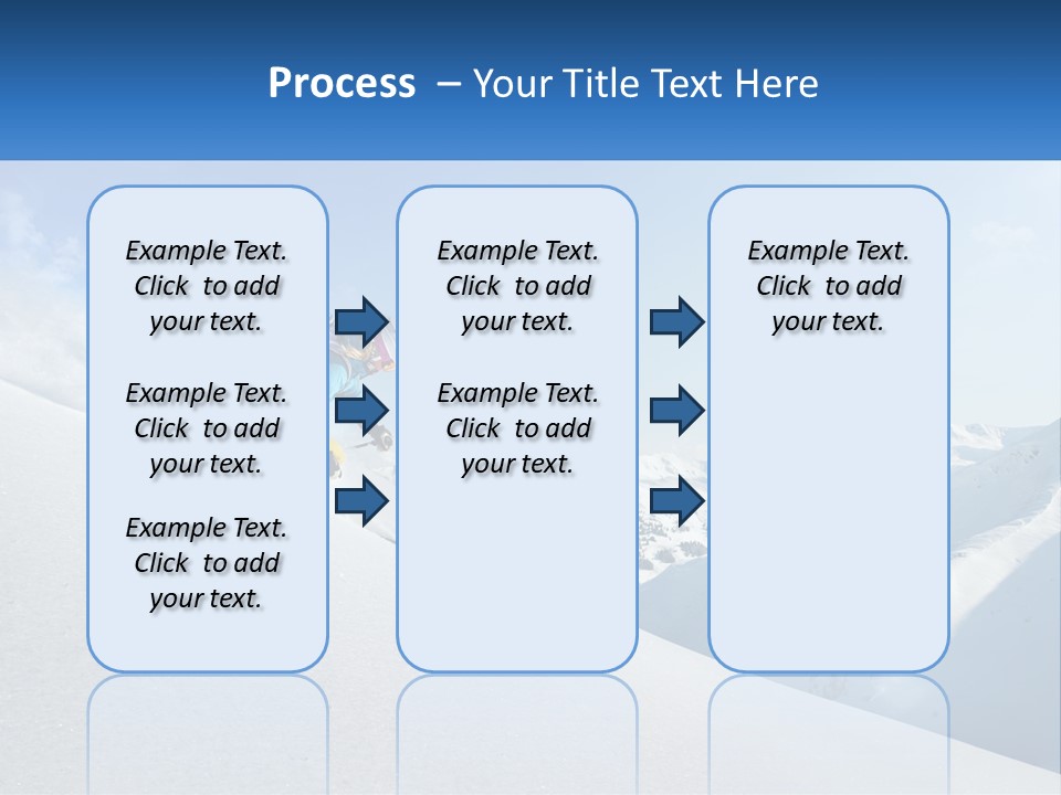 A Person Riding Skis Down A Snow Covered Slope PowerPoint Template