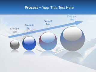 A Person Riding Skis Down A Snow Covered Slope PowerPoint Template