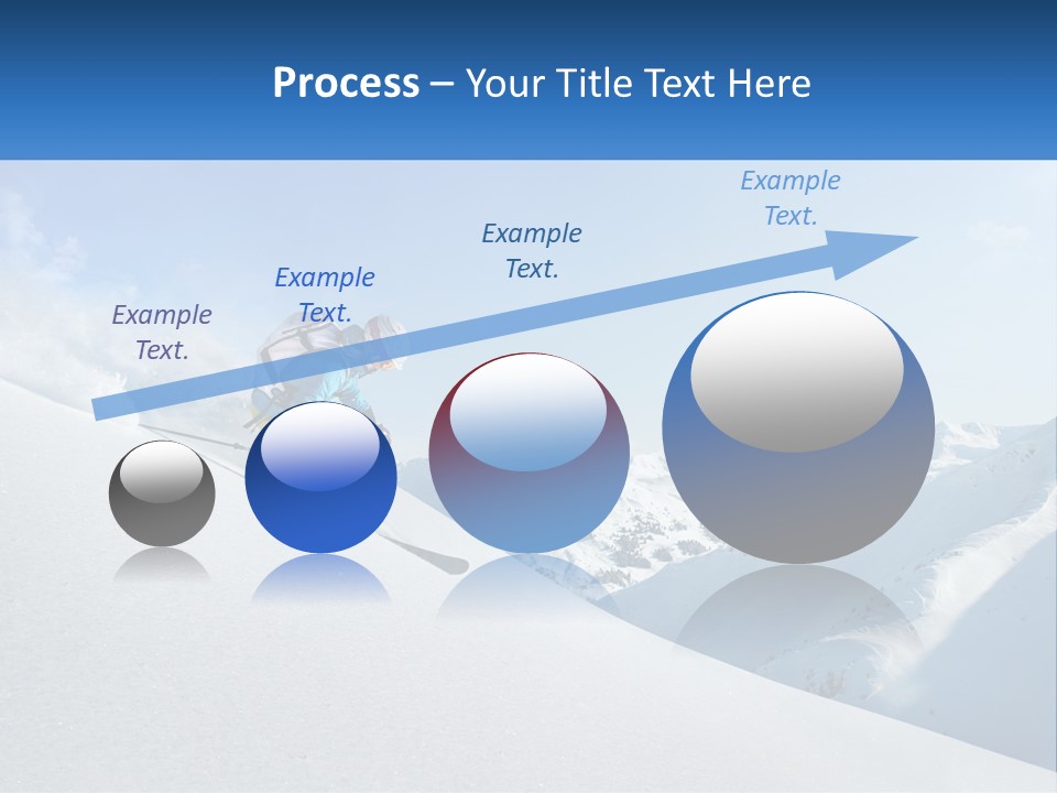 A Person Riding Skis Down A Snow Covered Slope PowerPoint Template