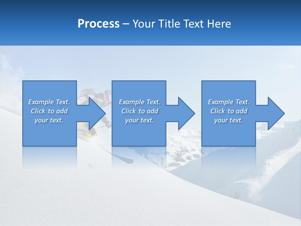 A Person Riding Skis Down A Snow Covered Slope PowerPoint Template